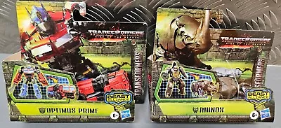Buy Transformers Rhinox & Optimus Prime Figures Rise Of The Beasts Alliance New • 14.95£
