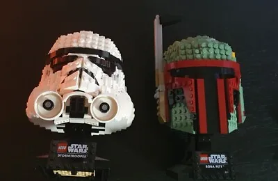 Buy LEGO Star Wars: Stormtrooper Helmet (75276) And Boba Fett Helmet (75277) • 30£