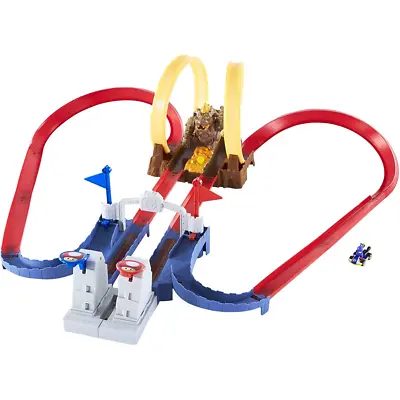 Buy Hot Wheels Mario Kart Bowsers Castle Chaos Modular Track With Bowser Figure • 49.99£