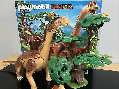 Buy Playmobil Brachiosaurus Dinosaur With Dino Baby, 5231, Boxed, Preowned Complete • 35£