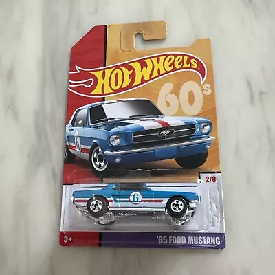 Buy Hot Wheels 60's (2017) 65 Ford Mustang Blue Cracked Blister ￼ • 8£