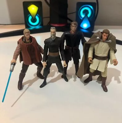 Buy Collection Of Star Wars Hashbro Figures Bundle LFL X4 Figures With Jedi’s • 18£