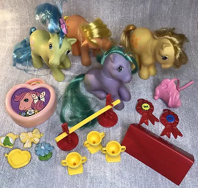 Buy My Little Pony G1 80s Bundle TOOTSIE APPLEJACK SEASHELL BUTTERSCOTCH Hasbro MLP • 49.99£
