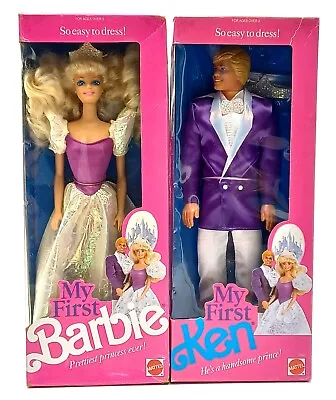 Buy 2x 1989 Mattel My First Doll: Prince Ken 9940 + Princess Barbie 9940 / NrfB • 103.06£