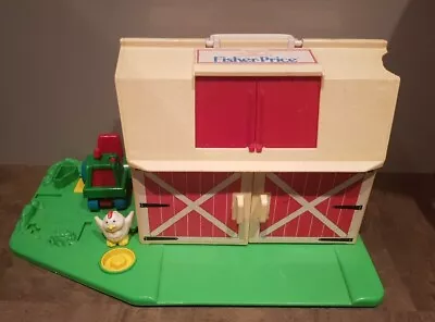 Buy Vintage Fisher-Price Little People Farm . Barn ,Animals & Tractor • 9.99£
