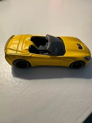 Buy 2018 Hot Wheels Yellow Corvette C7 Z06 Convertible Custom Real Riders • 6.99£