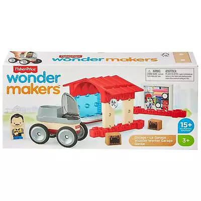Buy Wonder Maker Garage Building Set Fisher-Price Blocks Car Mechanic 15 Pieces • 17.99£