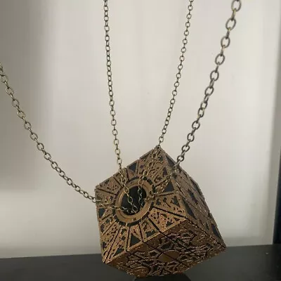 Buy Hellraiser Cube Puzzle Box Lament Configuration Functional Pinhead With Chain • 16.29£