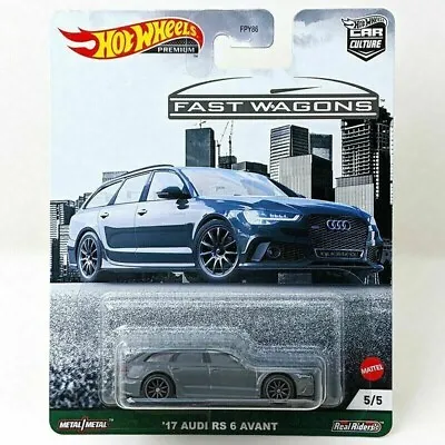 Buy Hot Wheels Premium Real Riders Car Culture Fast Wagons Audii RS6 HARD TO FIND!!! • 23.95£