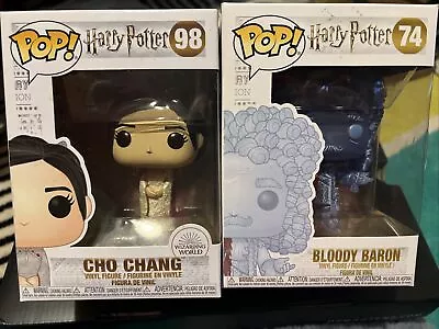 Buy 2 Funko POP! Harry Potter Wizard World Bundle Cho Chang #98 Bloody Baron #74 • 8.99£