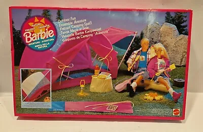 Buy D4 Mattel Vintage Barbie Outdoor Fun Leisure Camping Fun Adventure 1992 Original Packaging New • 172.64£