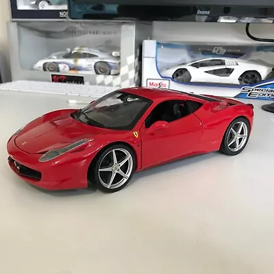 Buy Ferrari 458 Italia Hotwheels 1:18 Die Cast Model Car - Rare • 125£