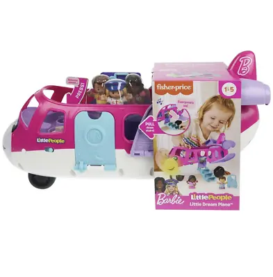 Buy Little People Barbie LITTLE Dream Plane Toy With Lights Music And 3 Figures New • 49.44£