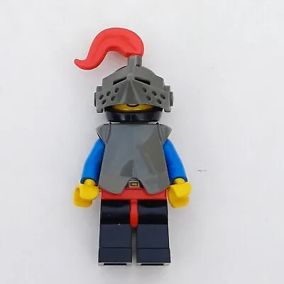 Buy LEGO Vintage Castle/Knights Black Helmet Dark Grey Visor Cas170 F 6081 Red Plume • 10.95£