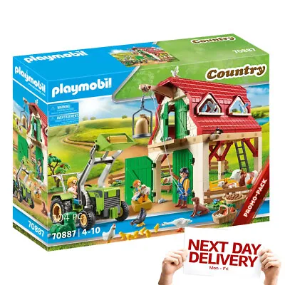 Buy Playmobil Childs Country Farm With Animals, Tractor Etc  Model 70887 • 52.95£