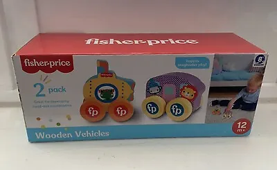 Buy Fisher Price Wooden Vehicles Pk Of 2 High Quality Great Imaginative Learn Play  • 4.50£