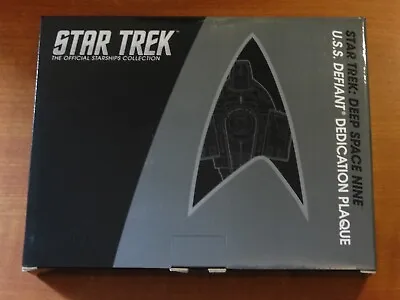Buy U.S.S. DEFIANT NX-74205 Dedication Plaque 2015 Eaglemoss Star Trek Deep Space 9 • 29.99£