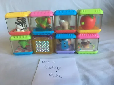 Buy Fisher Price Peek A Boo Blocks - Lot 4 - Alphabet Letters And Misc • 10.50£