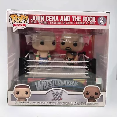 Buy Pack 2 Figurines Funko Pop Wwe John Cena Vs The Rock + Ring New • 60.52£