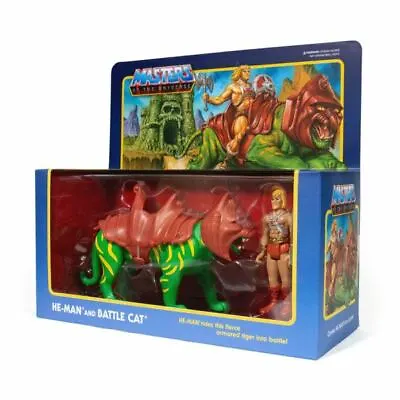 Buy He-Man Battle Cat Masters Of The Universe MotU 3 3/4 Inch ReAction Figure Super7 • 68.98£