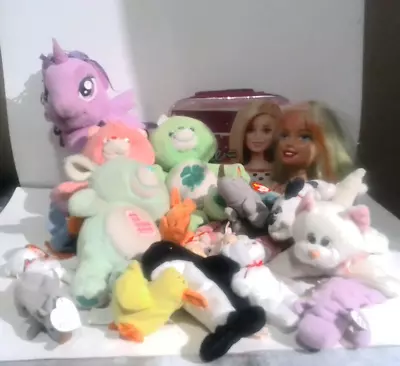 Buy VINTAGE LOT Toys 80-90s Care Bears BARBIE My Little Pony POUND PUPPY Beanie Baby • 85.66£