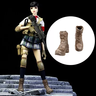 Buy 1:6 Female Military Combat Desert Boots Tactical Shoe Fit 12''Hot Toys PH Figure • 6.98£