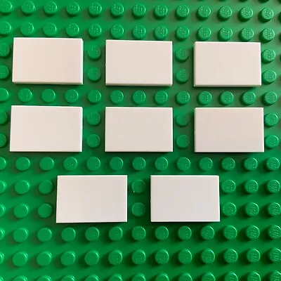 Buy Lego Lot Of 8 Smooth Flat White 2x3 Tiles -  Free P&P • 2.99£