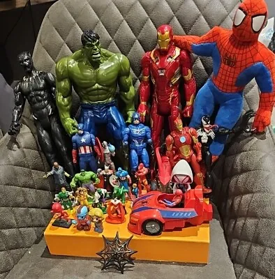 Buy Marvel Hasbro Avengers Bundle Of Figures Spiderman Car Bike Spidey Villans Mixed • 29.99£