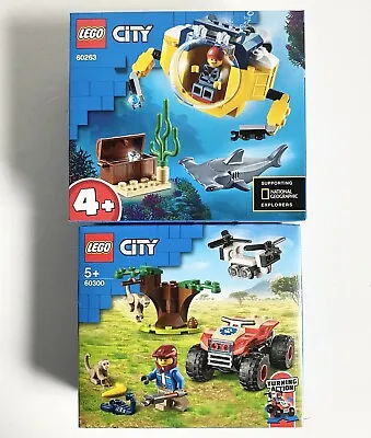 Buy Lego City 60263 Ocean Mini-submarine & 60300 Wildlife Rescue Atv Sets *new* • 15£