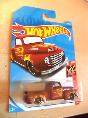 Buy New Sealed '49 FORD F1 Hw Flames HOT WHEELS Toy Car RED HOT ROD TRUCK FJW63-D7C3 • 7.99£