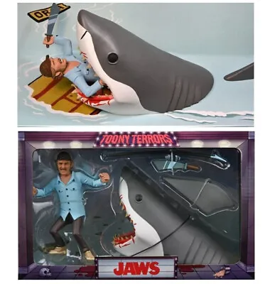 Buy Neca Toony Terrors Jaws Quint VS The Shark Action Figure Set PVC Toys • 46.99£