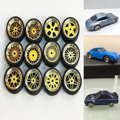 Buy 1:64 Scale Model Car Wheel & Tire Set Accessories Replacement For Hot Wheel • 11.04£