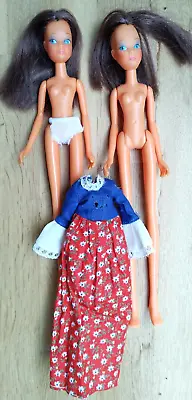 Buy Vintage Barbie Clone_2 X Original Dutch LEGGY PEPPER Doll Brunette & Dress_ TLC • 18.40£