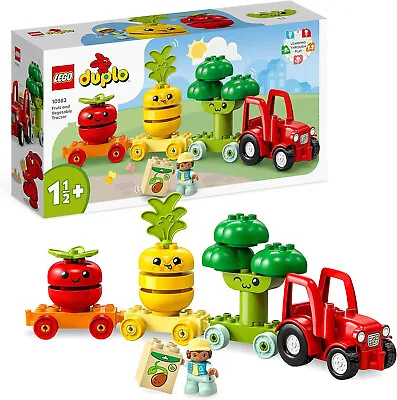 Buy LEGO DUPLO 10982 Set My First Fruit And Vegetable Tractor Toy 1 .5-3 Years Old • 25.99£