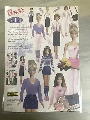 Buy Mattel 2001 Magnetic Dress Up Barbie And Clothes • 15£