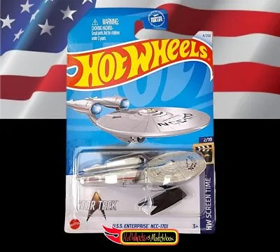 Buy Hot Wheels U.S.S. ENTERPRISE NCC-1701 HW SCREEN TIME US CARD 2024 A CASE  • 3.49£