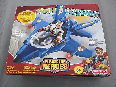 Buy Fisher Price Rescue Heroes Rescue Jet Plane Vintage Toy 1999 • 5£
