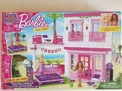 Buy Mega Bloks Barbie Beach House 80226 Build N Style 129 Pcs Beach Fun Barbie&Nikki • 57.19£