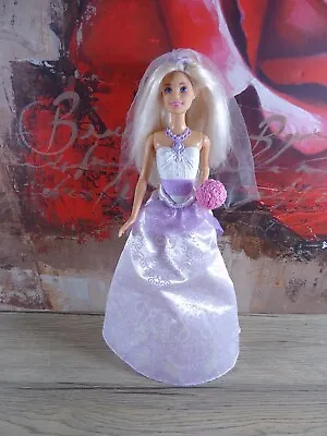 Buy Barbie Doll Bride Wedding Dress Shoes Bridal Bouquet Mattel As Pictured (12287) • 13.02£