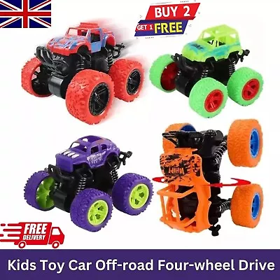 Buy Children`s Car Toy Off-road Four-wheel Drive Inertial Stunt Car Climbing Vehicle • 8.89£