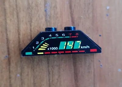 Buy Lego Technic Reversible Speedometer - Black Trapezoid - From Super Car Set 8880 • 7.99£