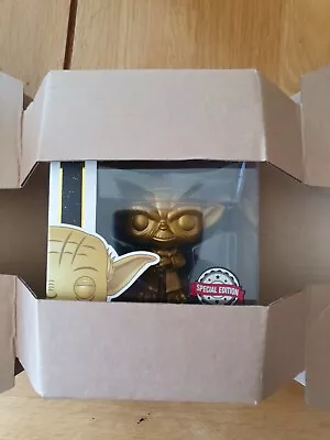 Buy Special Edition Funko Pop! Movies: Star Wars-Yoda (Gold) (Metallic) Vinyl Figure • 15£