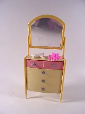Buy Vintage Barbie Furniture Dresser Bedroom Makeup Table Mattel 1998 Rare (13459) • 13.33£
