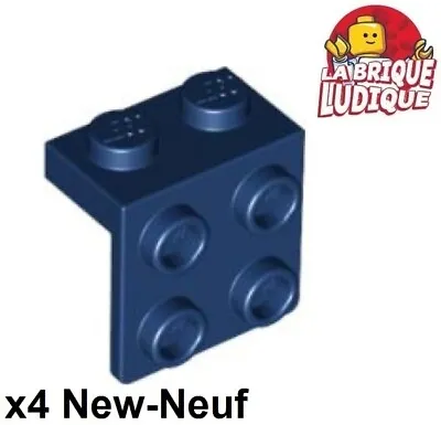 Buy NEW LEGO 4x Bracket 90° 1x2- 2x2 Dark Blue/Dark Blue High Stand 44728 • 1.96£