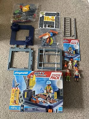 Buy Playmobil 70816 City Action Construction Site Starter Pack With Extra Figures • 14.97£