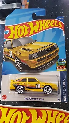 Buy Hot Wheels ~ '84 Audi Sport Quattro, Yellow, Long Card.  More Quattro's Listed!! • 3.69£