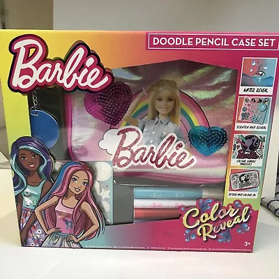 Buy Barbie Pencil Case Set Colour Reveal Marker Doodle Pens Water Scratch • 10£