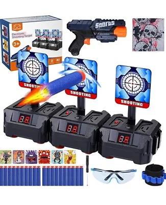 Buy Nerf Gun Electronic Shooting Target Toy Auto Reset With Full Kits • 19.99£