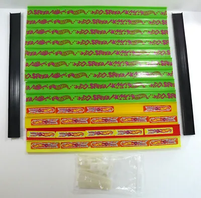 Buy Vintage Hot Wheels Low Wall Track Builder Straight Pieces 20 Inches Red Green  • 37.71£
