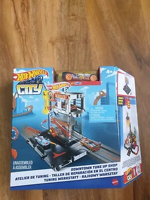 Buy Hot Wheels City Downtown Tune Up Shop Playset -  New Sealed Box • 15£
